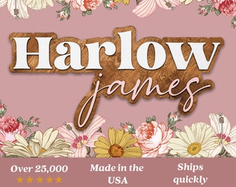 Wood Nursery Name Sign, Custom Boho Name Wall Décor, Baby Shower and Sprinkle Gift, Name Sign for Girl Nursery, Custom Wooden Name Sign