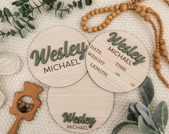 Newborn Arrival Announcement Signs, Baby Birth Stat, Newborn Name Announcement, Personalized Baby Shower Gift, 3D Baby Announcement Signs