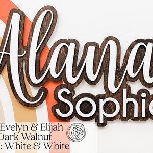 Custom Wooden Outlined Name Sign
