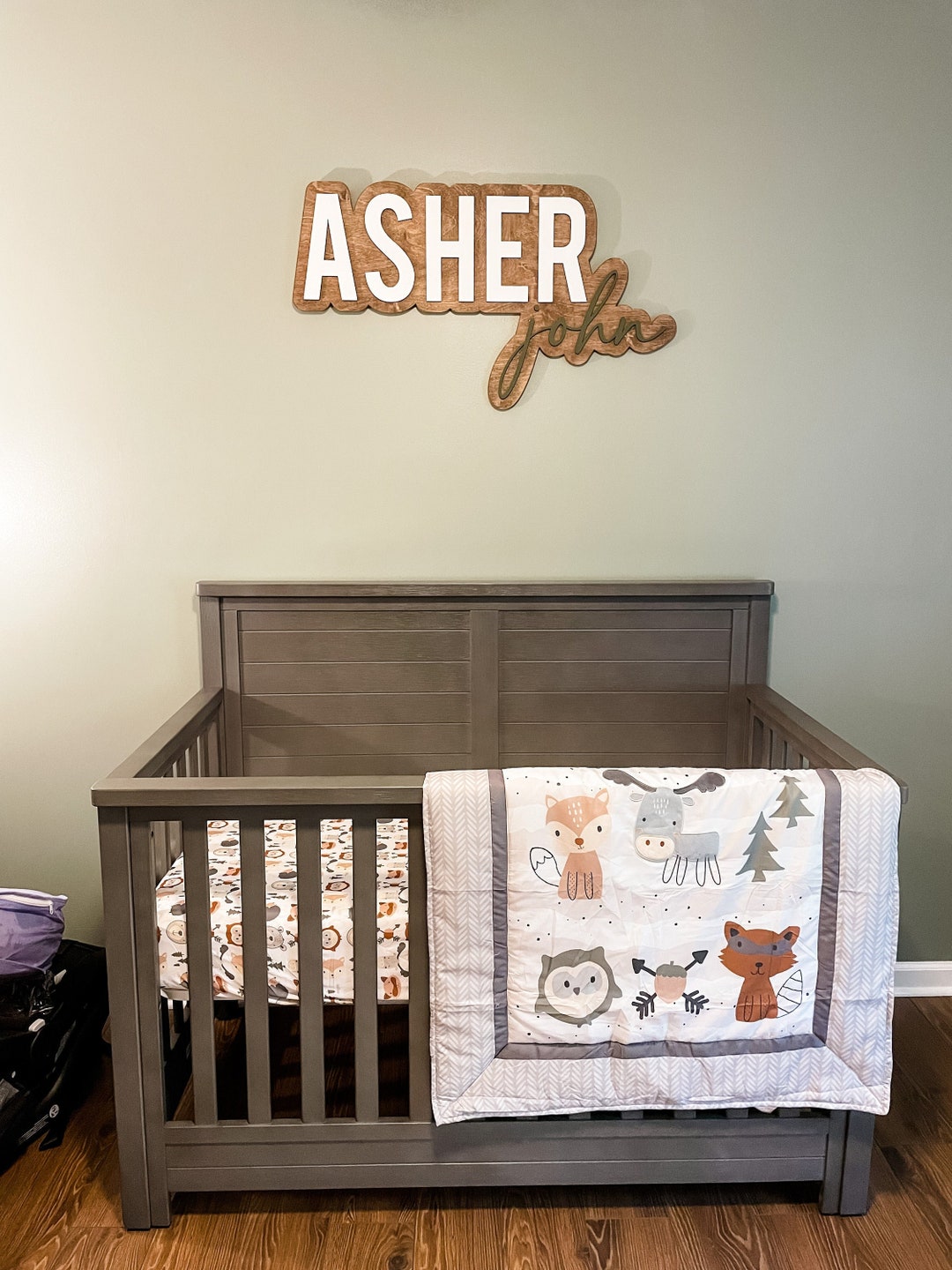 Custom Outline Name Sign, Nursery Name Sign, Newborn Gift, Layered 3D ...