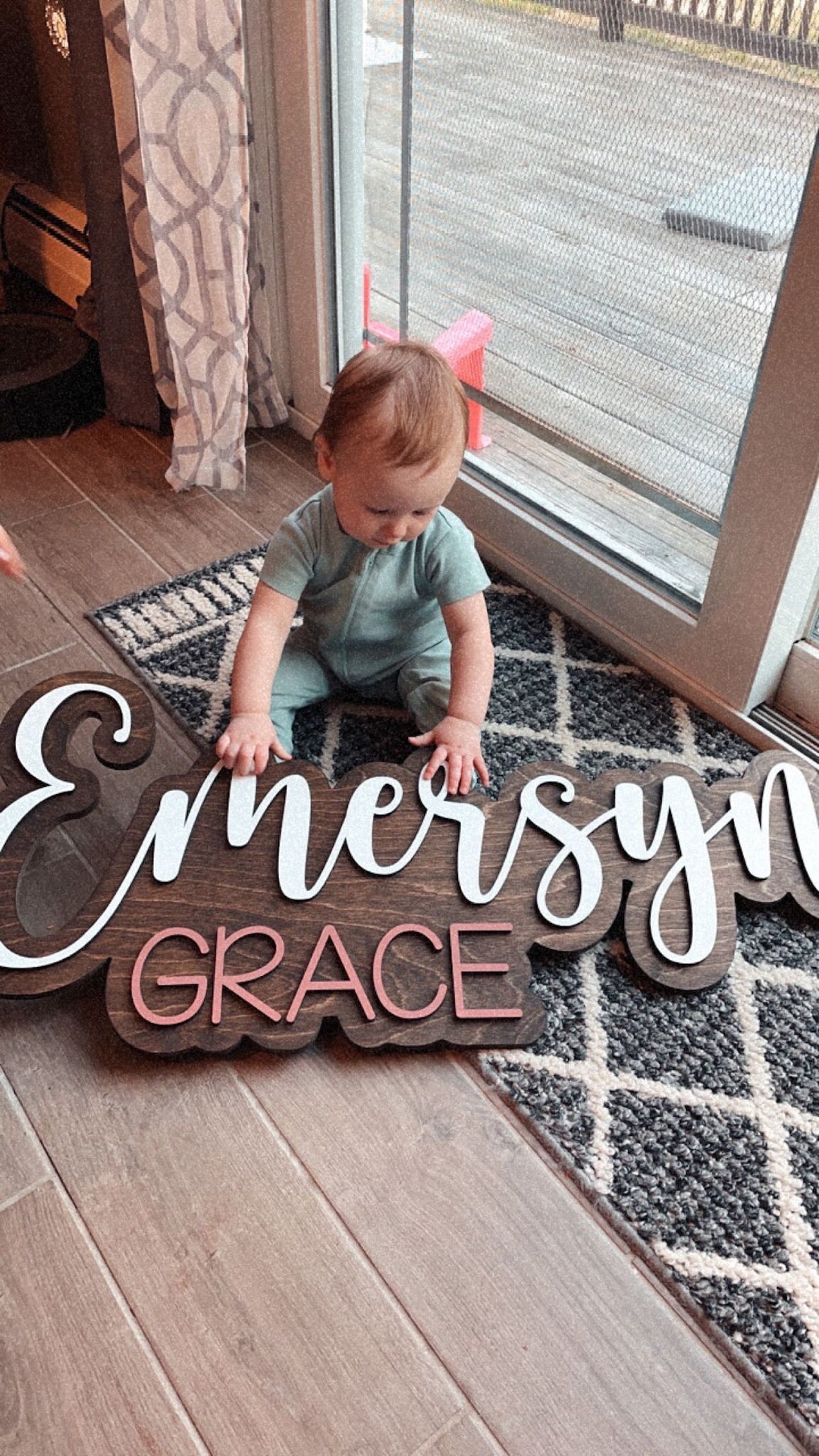 Personalized 3D Nursery Baby Name Sign | Custom Wood Name Plaque ...