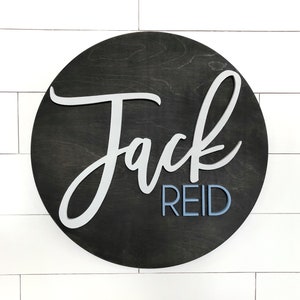 Custom Name Sign |  Diameter | Child or Baby Name | Nursery Sign | Baby Gift | 3D Letters | Baby Shower | Shower Gift | Customer Newborn