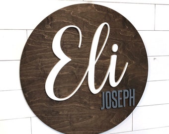 Wooden Name Sign | Child or Baby Name | Nursery Sign | Baby Gift | 3D Letters | Baby Shower | Baby Shower Gift |Customized Name Sign Nursery