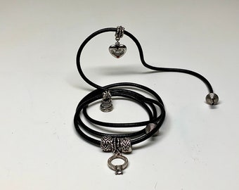 This Just Married Leather Handmade Hair Tie can also be worn as a headband, necklace and bracelet. What a deal!  Don’t pass it up.