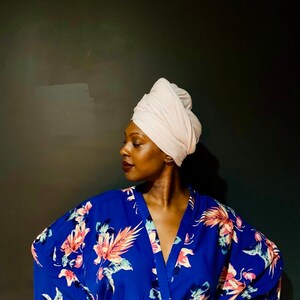 This White Head Wrap is made with two yards of fabric (72&quot;/6&#39;).  Have fun! You are the designer.  Get it now – why wait!