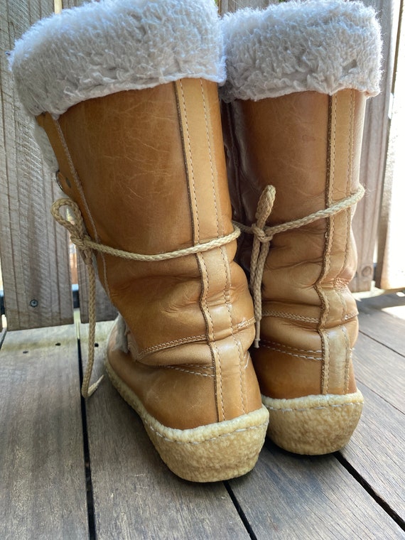 Sheepskin leather deals boots