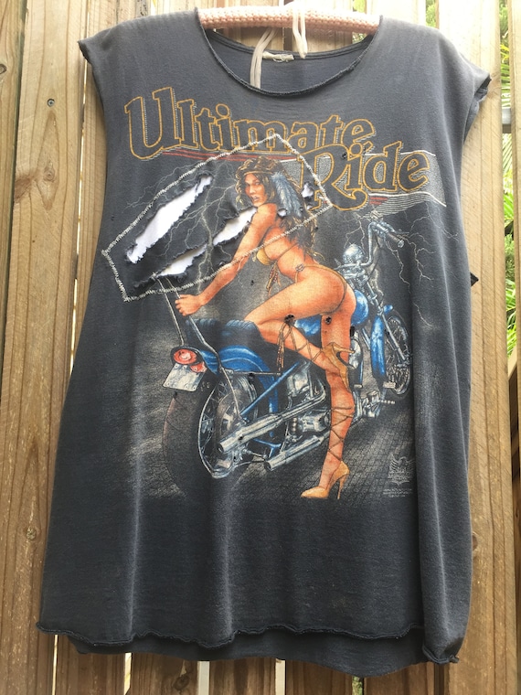 Vintage 70’s 80’s Grunge distressed bikers tee