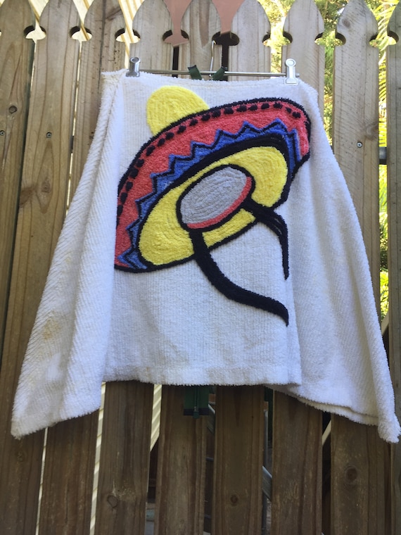 Vintage 70s mexican towelling skirt