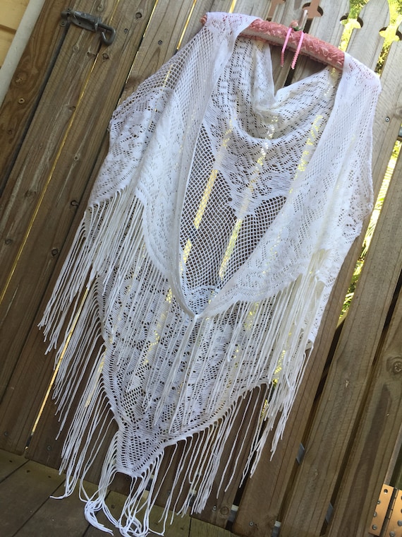 Vintage 70’s crochet shawl vest