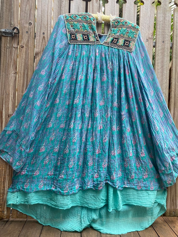 Vintage 70’s Indian gauze dress
