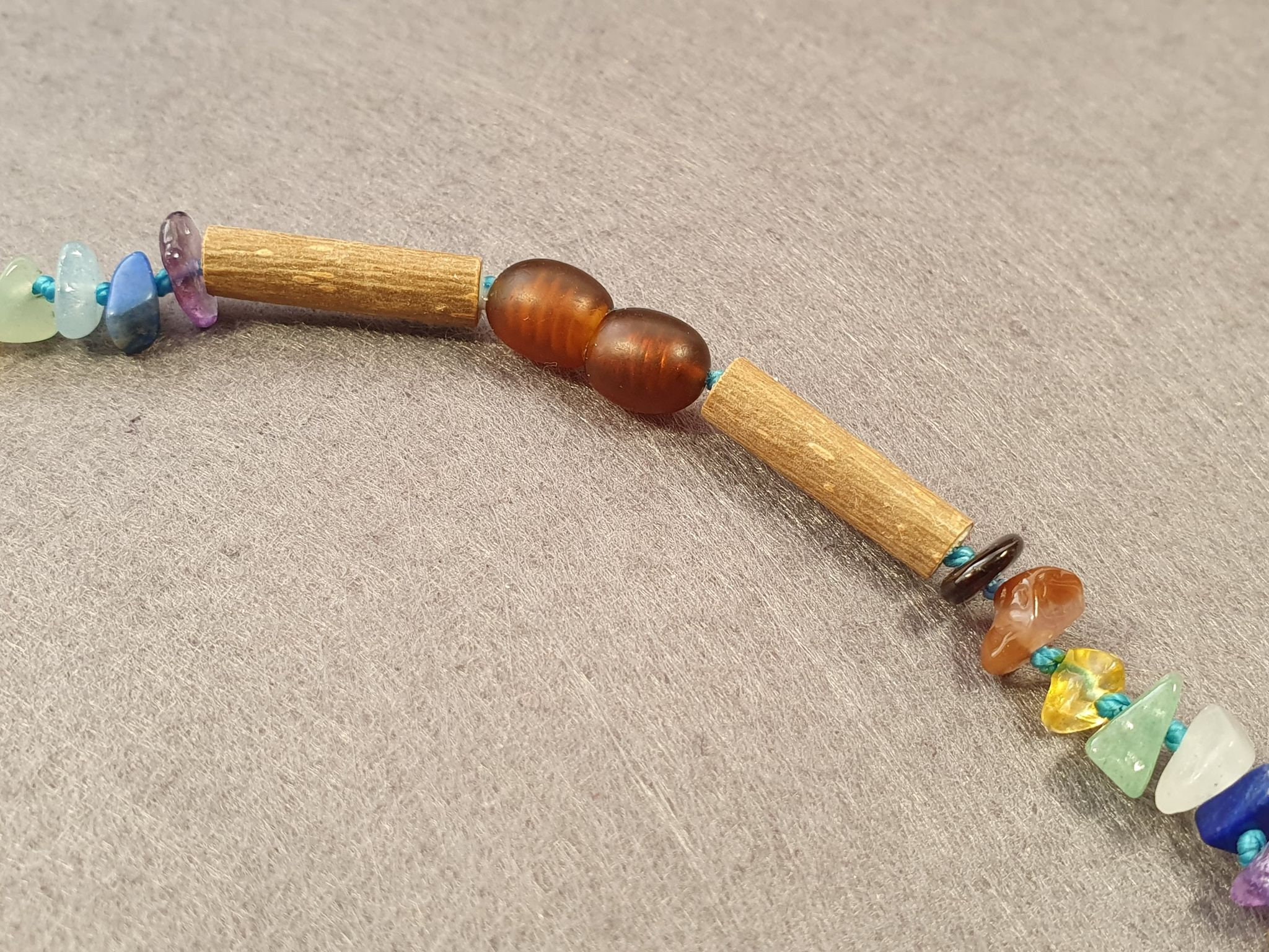 Hazelwood necklace with natural CHAKRA stones all sizes Etsy