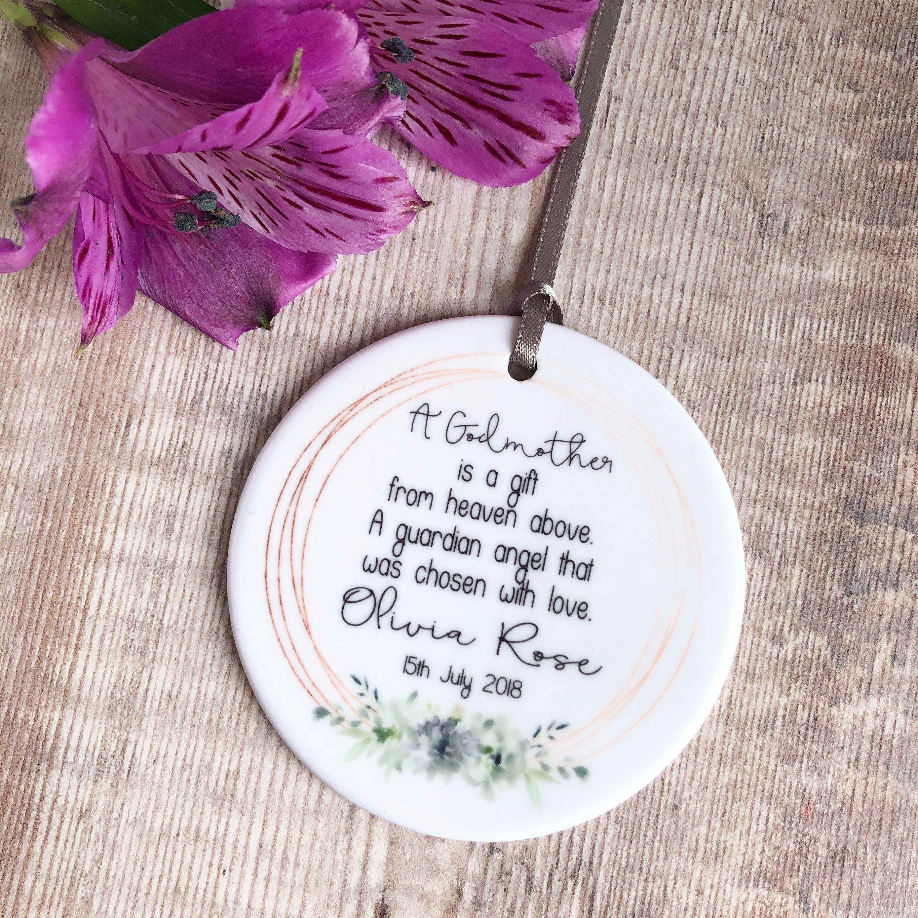 Thank You Godmother Quotes Personalised Thank You Godparents Godmother Godfather ... | Etsy Israel