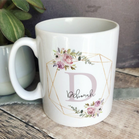 Personalised Mother of the Bride Groom Mug With Floral Detail | Etsy UK