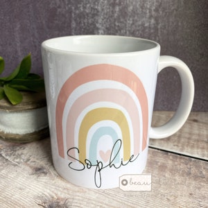 Personalised Name ... pastel rainbow Quote Mug - Coffee Mug - Gift Mug  - Cup