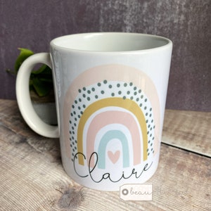 Personalised Name ... pastel rainbow Quote Mug - Coffee Mug - Gift Mug  - Cup