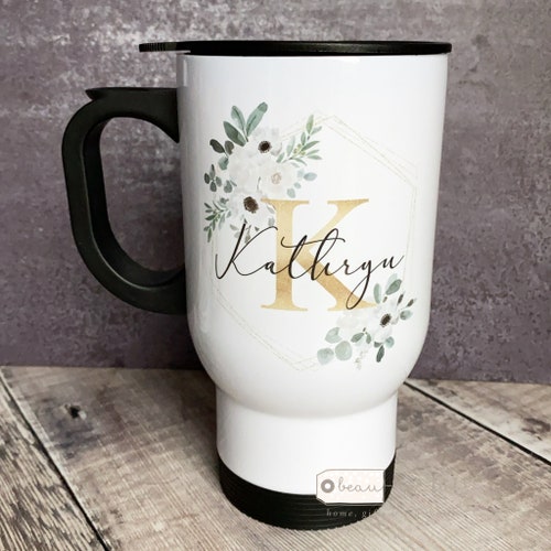 Personalised Travel Mug Name & Initial Travel Mug Gift for Etsy UK
