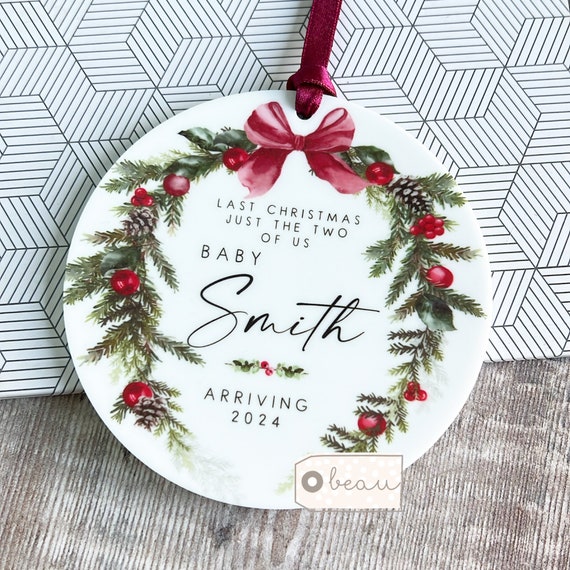 Personalized Name Geometric Christmas Ornament, Acrylic