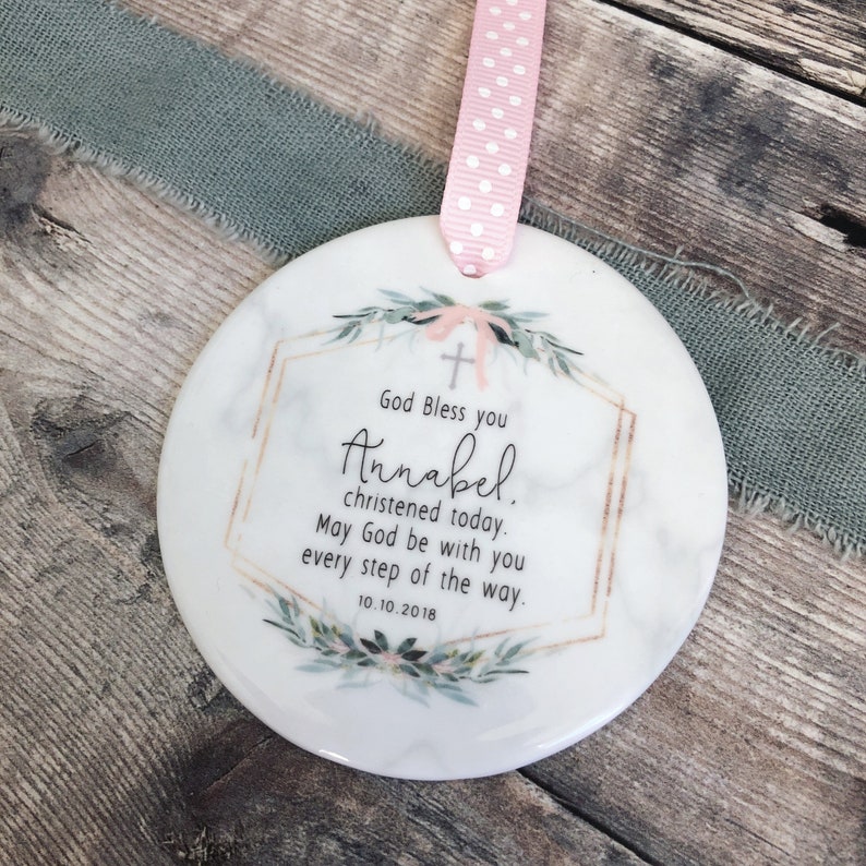 Personalised God Bless Christening Baptism Baby Girl Quote Etsy