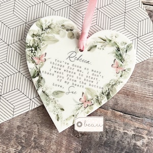 Personalised Thank you gift You’ve done so many things for me Botanical heart acrylic Keepsake - Workmates Friendship Gift - Friend