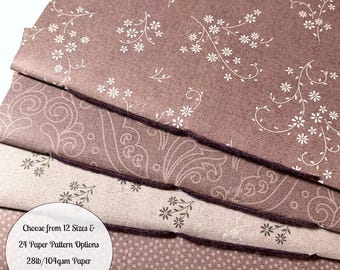 Floral Travelers Notebook Inserts: Mauve Pattern, Set of 4
