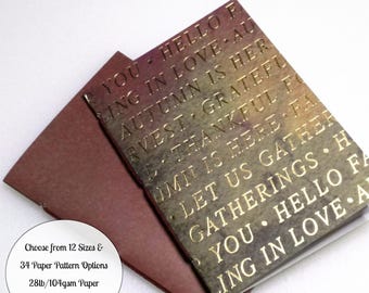 Travelers Notebook Insert Set for Fall: 12 Sizes, 34 Paper Pattern Options