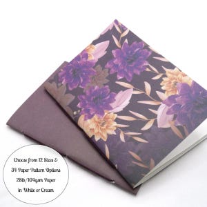 Plum Travelers Notebook Insert Set: 12 Sizes, Hand Stitched