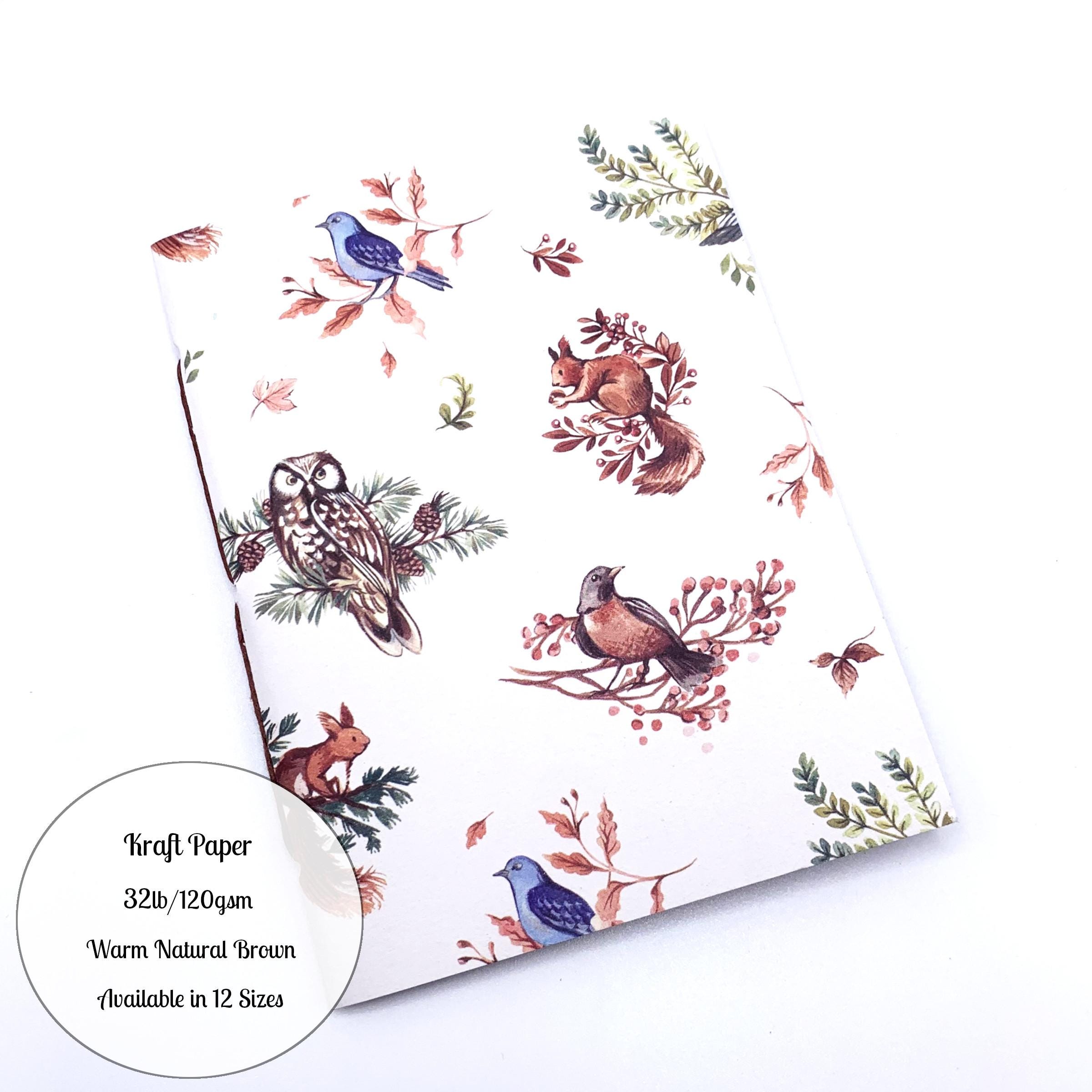 Travelers Notebook Insert: Kraft Paper Journal with Owls (12 Sizes)