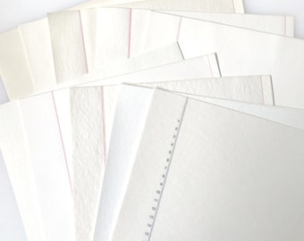 100 Sheets of Vintage Typing Paper - White Onionskin and Bond, 25% Cotton, Typewriter Sampler Pack for Junk Journals and Letter Writing