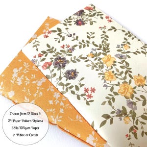 2 Botanical Travelers Notebook Inserts in Passport, B7, Pocket, A6, Personal, Weeks, B6 Slim, Standard, B6, Cahier or A5 Size