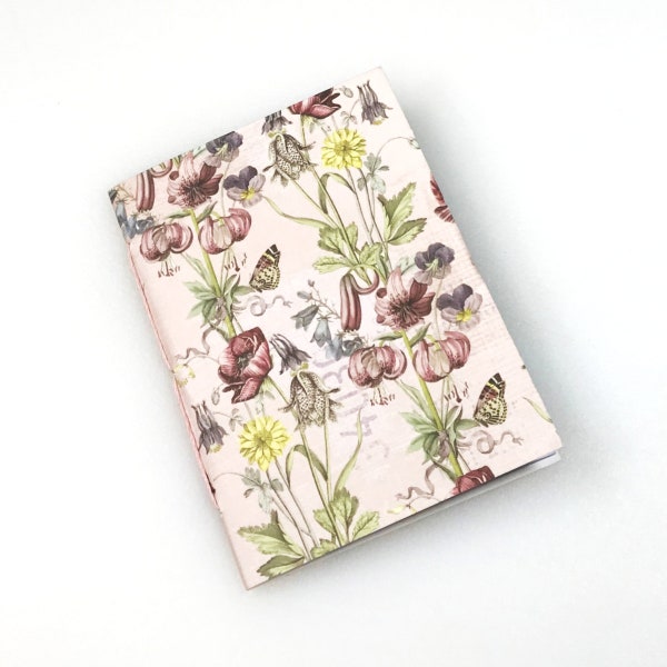 Travelers Notebook Insert with Garden Flowers in Passport, B7, Pocket, A6, Personal, Weeks, B6 Slim or B6 Size