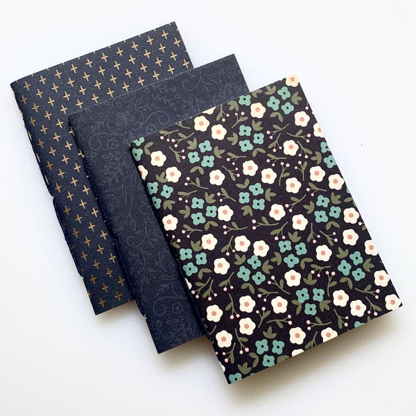 Dark Blue Set of Travelers Notebook Inserts in Passport, B7, Pocket, A6, Personal, Weeks, B6 Slim, Standard, B6, Cahier and A5 Size