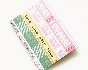 TN Insert with Vintage Style Tickets in Passport, B7, Pocket, A6, Personal, Weeks, B6 Slim, Standard, B6, Cahier or A5 Size