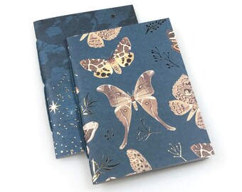 Moody Travelers Notebook Insert Set with Dark Academia Moths in 11 Sizes and 9 Paper Options