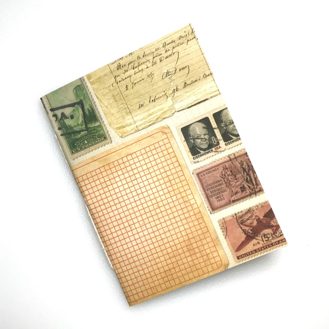 Vintage Ephemera Style Travelers Notebook Insert in Passport, B7