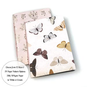Pink Travelers Notebook Insert Set: Hand Stitched, White or Cream Paper