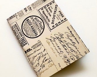 Vintage Style Travelers Notebook Insert in Passport, B7, Pocket, A6, Personal, Weeks, B6 Slim, Standard, B6, Cahier or A5 Size