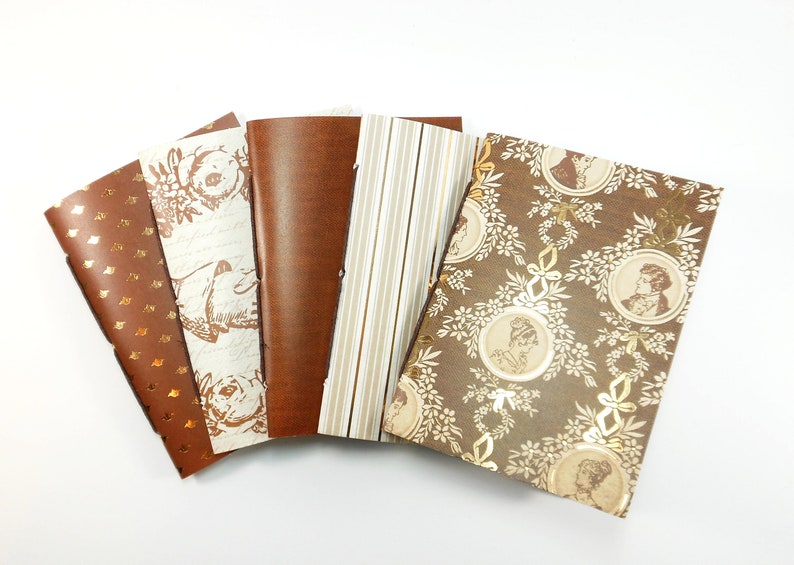 Jane Austen Style Travelers Notebook Insert Set in Passport, B7, Pocket, A6, Personal, Weeks, B6 Slim, Standard, B6, Cahier or A5 image 1