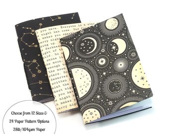 Celestial Travelers Notebook Inserts, Set of 3, White or Cream Paper