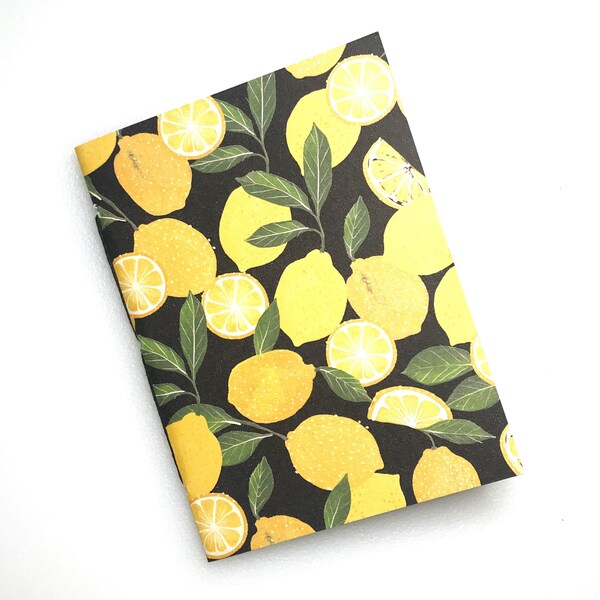 Travelers Notebook Insert with Lemons in Passport, B7, Pocket, A6, Personal, Weeks, B6 Slim, Standard, B6, Cahier or A5 Size