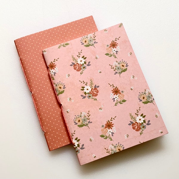 Travelers Notebook Insert Set with Flowers and Dots in Passport, B7, Pocket, A6, Personal, Weeks, B6 Slim, Standard, B6, Cahier or A5 Size