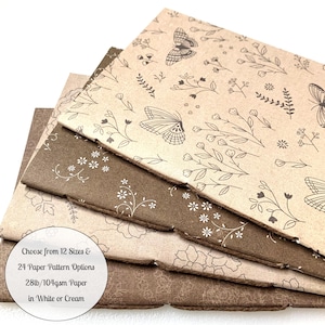 Four Travelers Notebook Inserts in Passport, B7, Pocket, A6, Personal, Weeks, B6 Slim, Standard, B6, Cahier or A5 Size, Warm Brown Florals