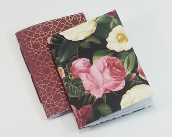 Dark Floral Travelers Notebook Insert Set in Passport, B7, Pocket, A6, Personal, Weeks, B6 Slim, Standard, B6, Cahier or A5 Size