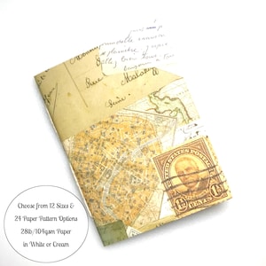 Vintage Map Travelers Notebook Einlage: 12 Größen, 24 Papiermuster Optionen