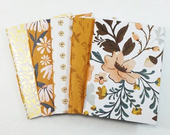 TN Insert Set in Harvest Gold - Available Passport, B7, Pocket, A6, Personal, Weeks, B6 Slim, Standard, B6, Cahier or A5 Size