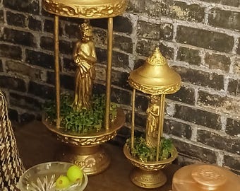 Lámpara de lluvia en miniatura, muñecas a escala 1:6 o 1/12