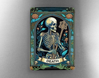 Death Tarot Card 2x3 Porcelain Refrigerator Locker Magnet