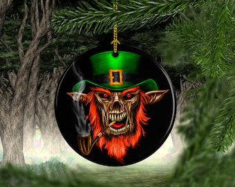 porcelain creepy leprechaun halloween tree ornaments halloween decorations halloween decor halloween gifts unique christmas gifts - Halloween Christmas Decorations porcelain creepy leprechaun halloween tree ornaments halloween decorations halloween decor halloween gifts unique christmas gifts - Halloween Christmas Decorations