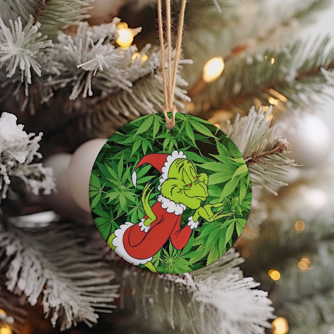 Porcelain Marijuana Weed Christmas Tree Ornament Funny Etsy