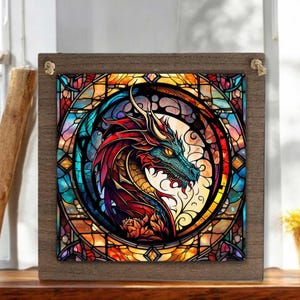Medieval Dragon Wall Sign - Wood & Aluminum Fantasy Decor, Small or Large