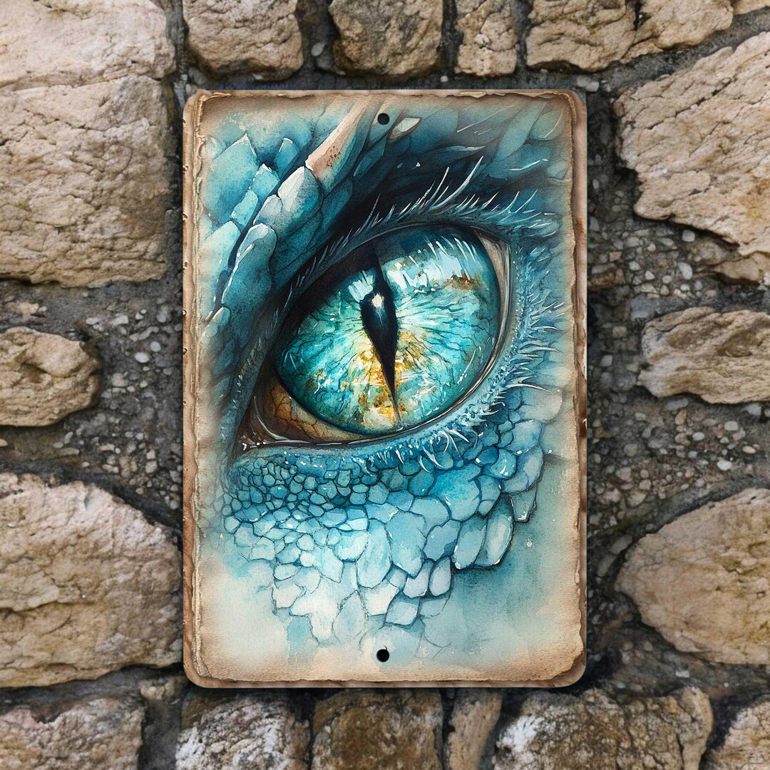 Dragons Eye Metal Wall Sign – 8x12 Fantasy Home Decor Wall Art - Etsy